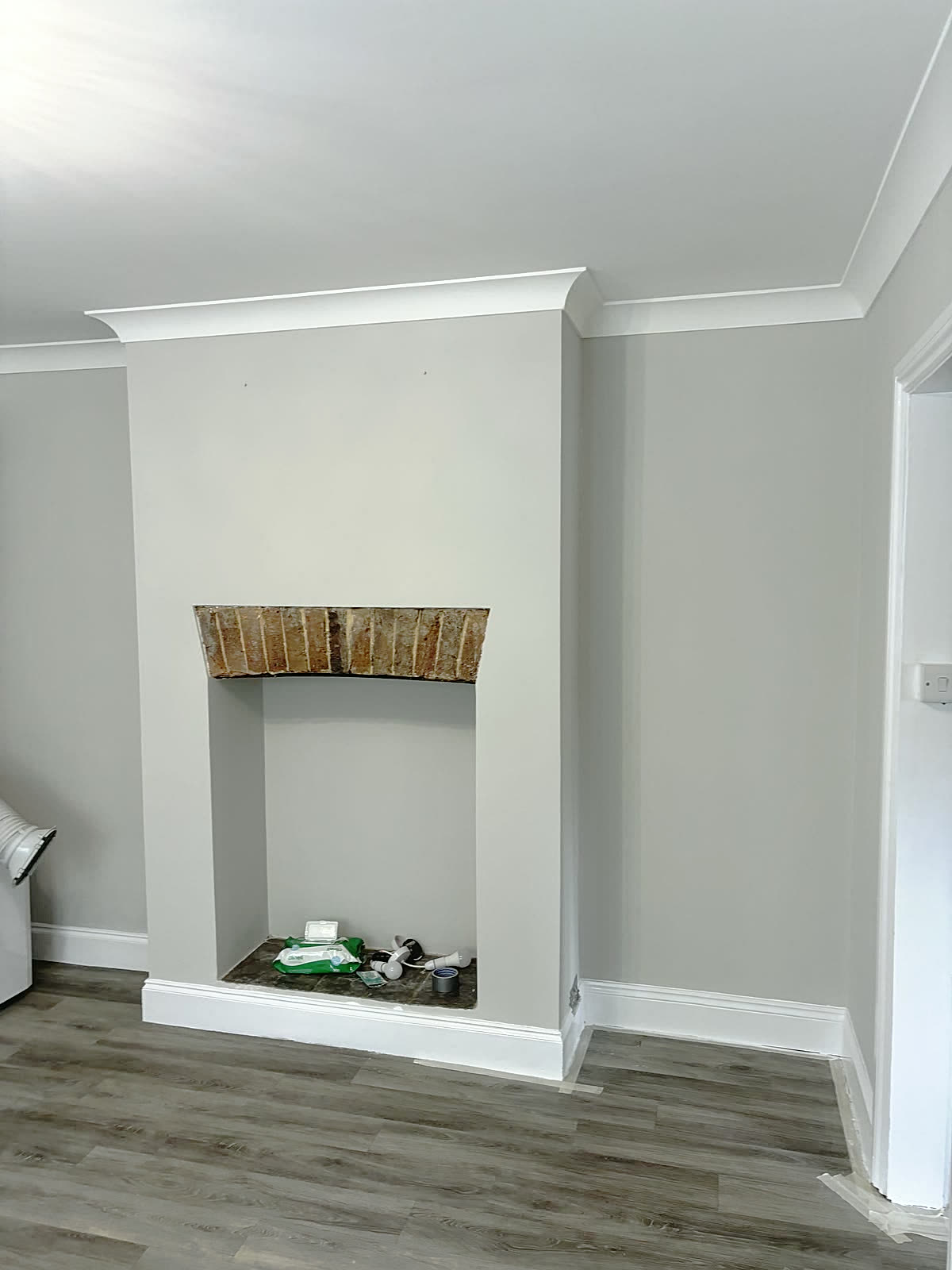 Chimney breast finished